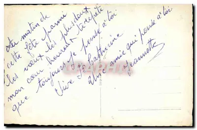 Święta Katarzyna — zakochana para pod kwitnącą pergolą — JC Paris 792 — Rewers