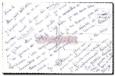 Kochanka na balkonie — fotografia kolorowa — wydawca 'MARINE EN FRANCE' nr 3306 — Rewers