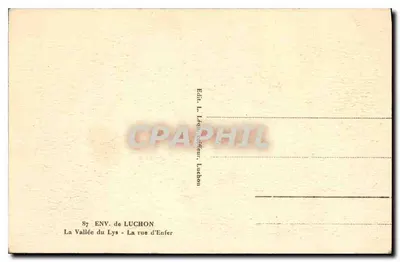 Dolina Lysu - Ulica Piekielna — Wydawca L. Léopoldieur, Luchon, n° 87 — Rewers