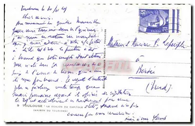 O Donjon do Capitole — Toulouse — Edição La Touraine — Verso