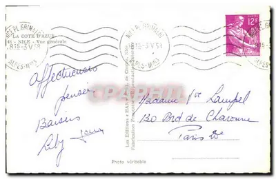 La Côte d'Azur — Ogólny widok — Les Éditions Françaises, N° 48 — Rewers