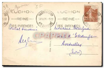 Luchon - Les Allées d'Etigny BR. - Editor BR. — Verso