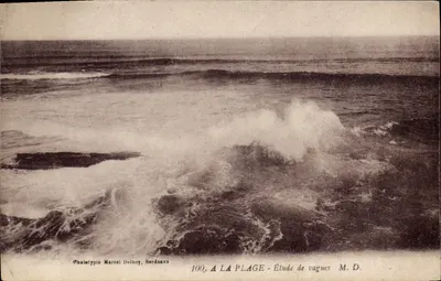 NA PRAIA - Estudo de ondas — Fototipia Marcel Delboy, Bordeaux, n°100