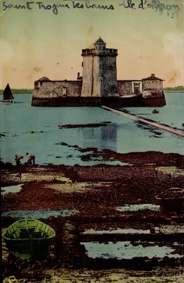 Saint-Trojan-les-Bains — Fort Chapus à marée basse — Carte postale C. Magon