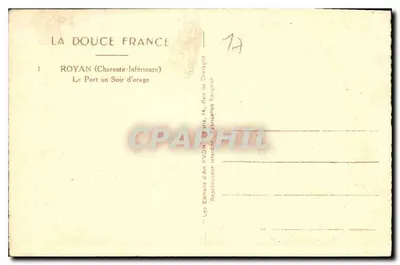 Royan (Charente-Inferieure) — Port w dzień burzowy — Wydawca YVON — Rewers
