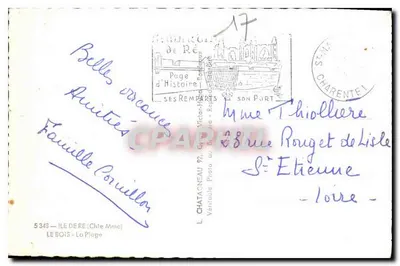 Praia de Ré — Ilha de Ré — Editor L. Chataigneau, n° 5343 — Verso
