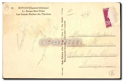Os Grandes Rochos das Pierrières — Royan (Charente-Inférieure) — As Edições de Arte Interdita — Verso