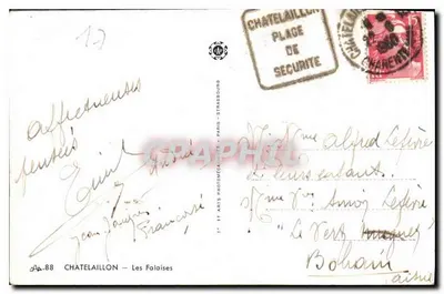 Châtelailly — Ściany — IF Arts Photomécaniques, Paryż — Rewers