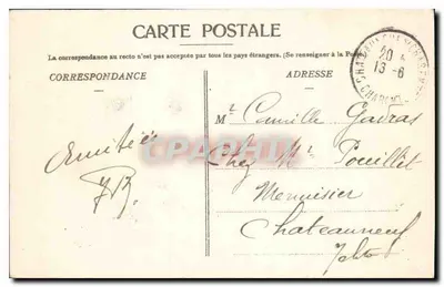 Saintes — Statua Bernarda Polissy — wydawca nieznany — Rewers
