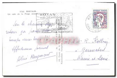 Royan - Playa frente a la Ciudad de los Congresos — Ciudad de Royan, editor M. Perjau — Reverso