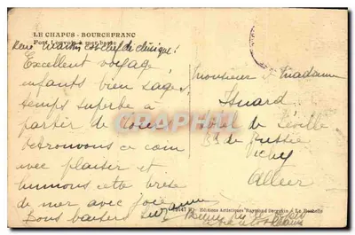 Le Chapus - Bourg-Franc — Forte Louvois com maré baixa — Edições Artísticas Raymond Bergoin — Verso