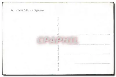 Lourdes - Widok zjawienia — Wyd. Luf, nr 76 — Rewers
