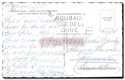 Interior da Igreja de São Martinho — Roubaix (Nord) — Edições LYNX — Verso
