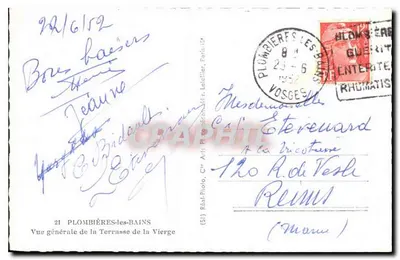 Plombières-les-Bains — Ogólny widok Terrasy Niepokalanego Panny Maryi — Cap — Rewers