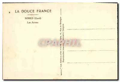 De Arènes — Nîmes (Gard) — Les Éditions d'Art Yvon, Parijs — Achterkant