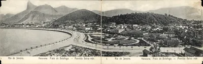 Rio de Janeiro — Panorama von Botafogo und Avenida Beira-mar — União Postal Universal Bilhete Postal Brazil