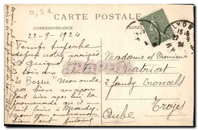 LYON — Place Carnot — Pomnik Republiki — E.R. — Rewers