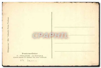 Toulouse - Le Capitole — Cour Henri-IV (początek XVII wieku) — Hélio 27 — Rewers
