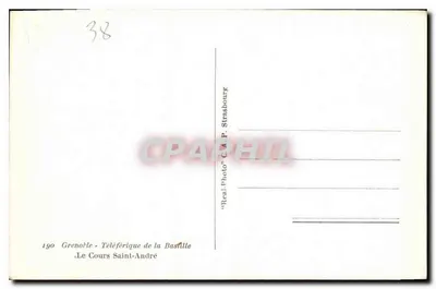Grenoble - Teleferyk Bastilla — Kurs Saint-André — «Real-Photo» C.A.P. Strasbourg — Rewers