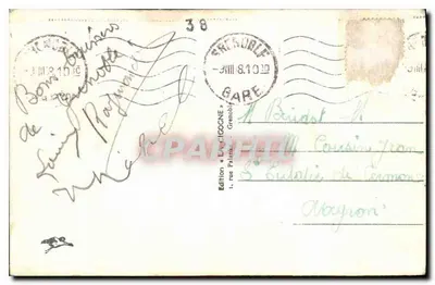 Grenoble (Isère) — Ogólny widok i łańcuch Belledonne — La Cigogne — Rewers