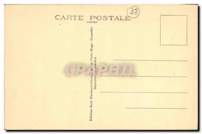 Grenoble — O Palácio de Justiça e a Estátua de Bayard — Edições Masf. Martinetto frères — Verso