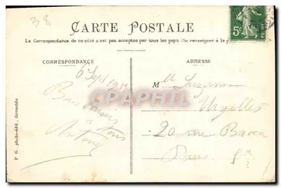Grenoble — Vista Geral e a Cadeia dos Alpes — República Francesa, n°99 — Verso