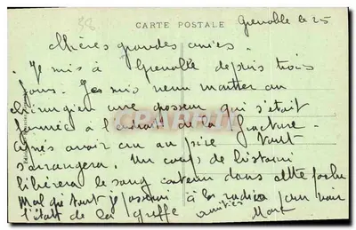 Grenoble - Vista geral e a Cadeia dos Alpes — editor desconhecido, n° 38 — Verso