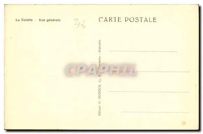 La Salette - Vista geral — editor G. Oddoux, Grenoble — Verso