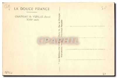 Zamek w Vizille — Isère — Wydawca: La Douce France — Rewers