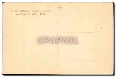 Grenoble — As Margens do Isère e a Cadeia dos Alpes — E. R. — Verso