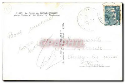 Il Passo del GRAND-CROSSEY — tra Voiron e i Monti di Chartreuse — Edizioni J. CELLARD, Lione — Verso