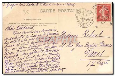 Gorges de la BOURNE — La Carretera y el Río — G. Arthigo hijo, editor, Anthonas (Isère) — n° 3078 — Reverso