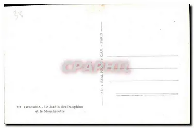 Grenoble - O Jardim dos Delfins e o Moucheotte — editor C.A.P. - n° 217 — Verso