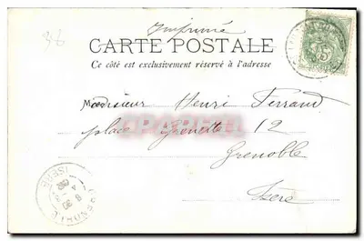 O Pic de l'Œillette — Estrada da Grande-Chartreuse — Papeterie des Alpes Eug. Robert, Grenoble — Verso