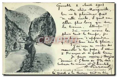 Route de Grenoble à Briançon — Tunnel du Chambon — Papeterie du Chevalier Bayard, Grenoble