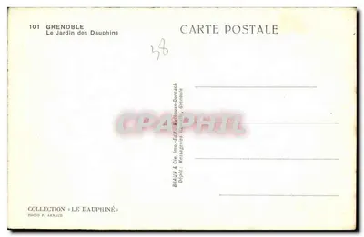 Ogród Dauphinów — Grenoble — Wydawca: Kolekcja Le Dauphiné — Rewers
