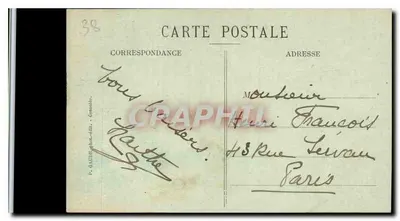 Grenoble — Widok nocny i łańcuch Alp — P. GAILLARD - fot. - Grenoble, n° 146 — Rewers