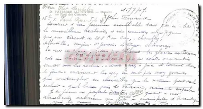 Paisagens alpinas — Aldeia aos pés dos glaciares — Edição Ernst Grenoble — Verso