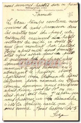 I GRANDI GOULETS — Il Ponte della Goule Noire e la Bourne — Martinotto Frères, Grenoble — Verso