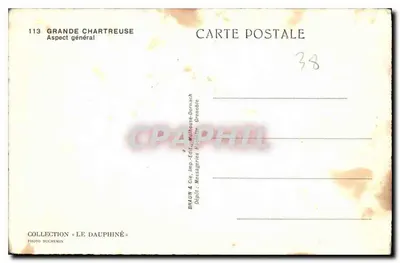 Grande Chartreuse — Aspect général — Collection Le Dauphiné — Verso