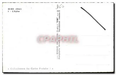 Bury (Oise) — A Igreja — Combière (S.-et-L.) — Verso