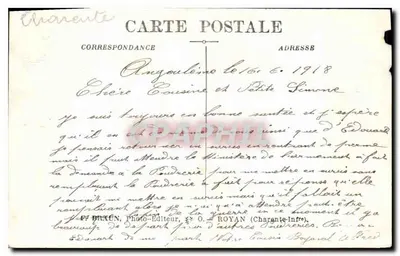 Angoulême - Centralna część fasady katedry z dużą sceną Ostatecznego Sądu (Sztuka romańska) — Rewers
