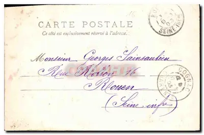 Cognac — Plac François Ier i Kawiarnia Château — Cliché L.B. — Rewers