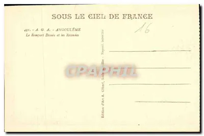 Angoulême — Rempart Désaix i Rotondes — Wydawnictwo A.G.A. Gilbert — Rewers