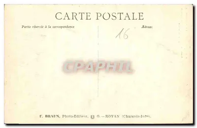 Ruínas da Antiga Abadia dos Agostinhos — Charente — LA COURONNE — editor F. BRAUN, n° 2197 — Verso