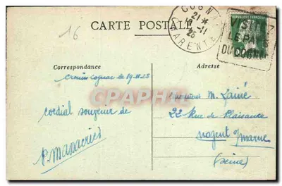 Cognac — Portal de la Iglesia de San Léger — Reverso