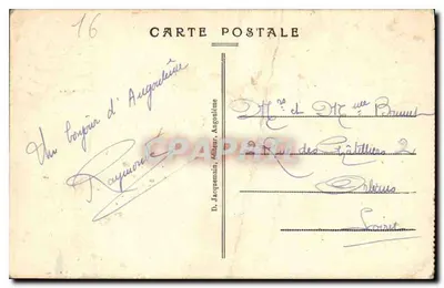 Angoulême — Hotel de Ville — Wieża Marguerity de Vallois i Statua Doktora Bouillauda — Rewers