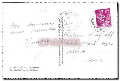 As Velhas Torres do Castelo — Cognac — Éditions A. Gilbert — Verso