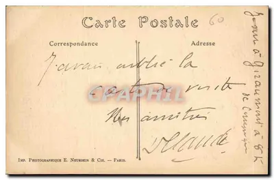 Pałac w COMPIEGNE — Widok na Park, z Berceau Imprezowego — ND. Phot. — Rewers