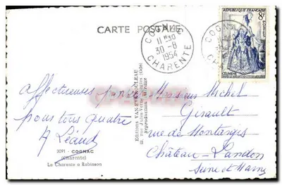 Brzegi kanału w Cognac — Wydawnictwo Van Exemouleau — n°3091 — Rewers